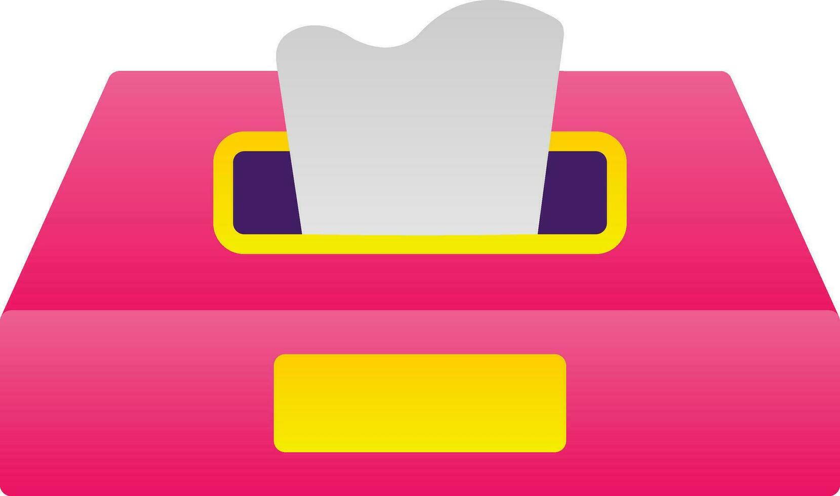 Tissue Box Vector Icon Design