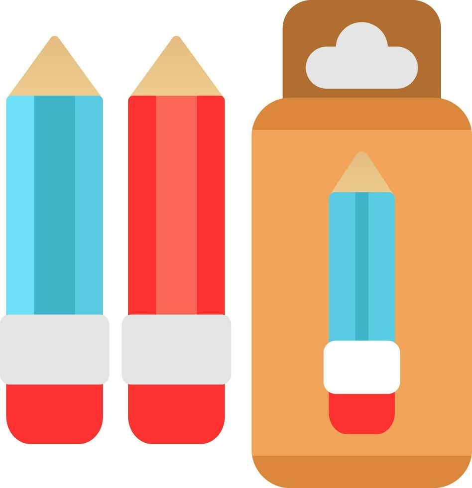 Color Pencil Vector Icon Design