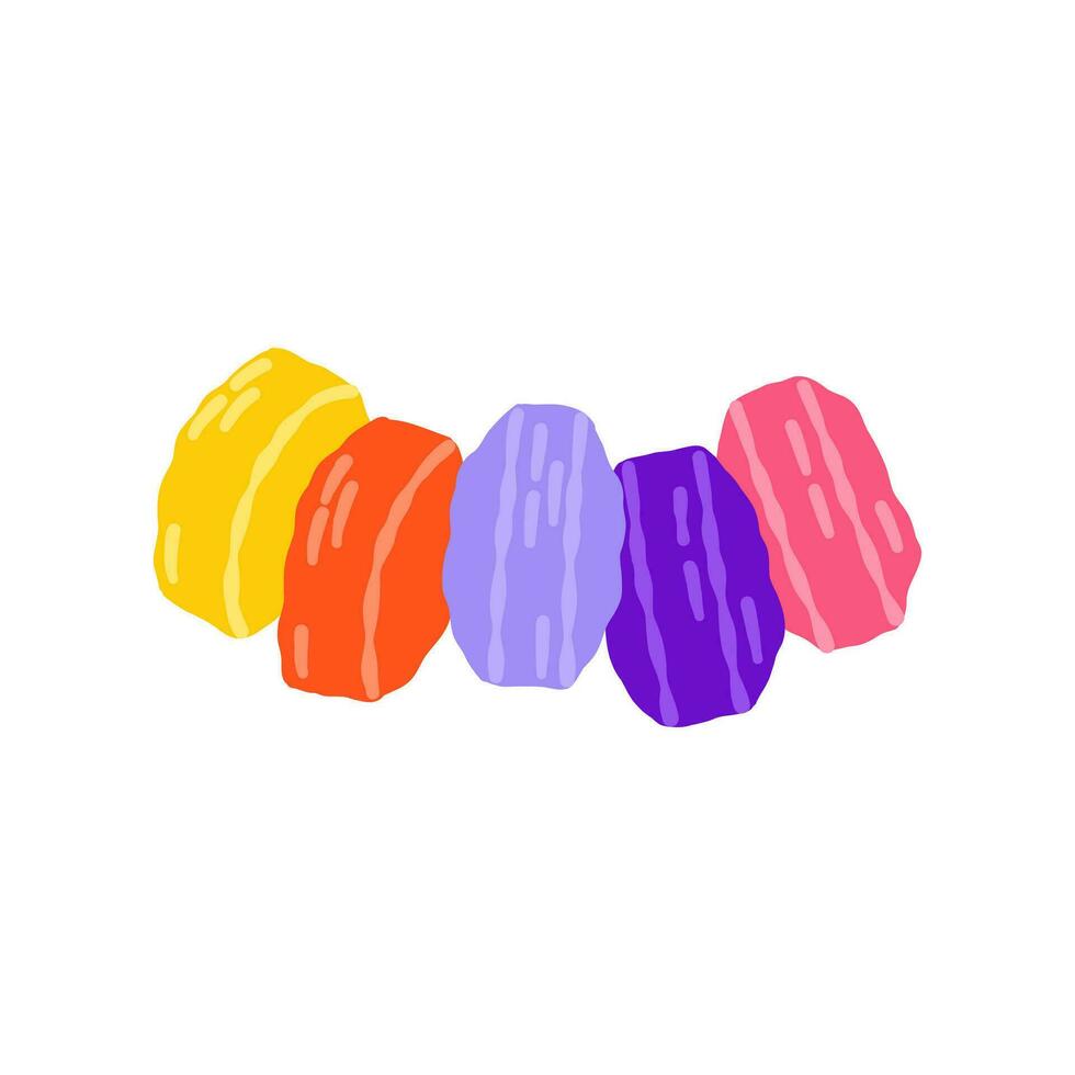 multicolor caramelo pulsera 00s, años 2000 mano dibujado plano dibujos animados elemento. vector ilustración