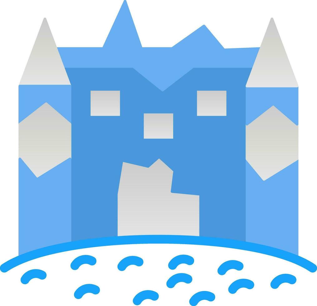 hielo castillo vector icono diseño