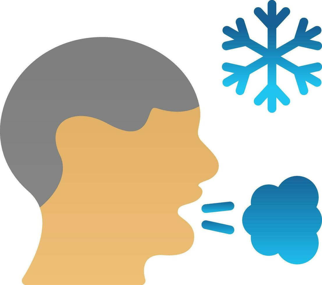 Frosty breath Vector Icon Design