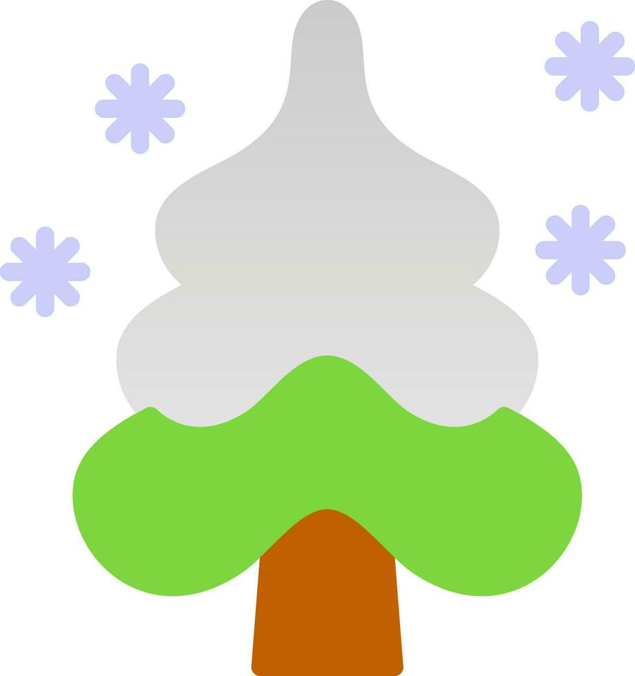 Snow-covered tree Vector Icon Design