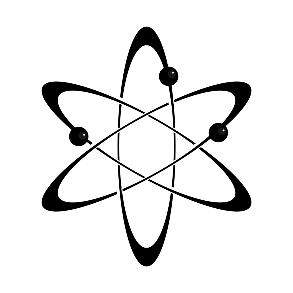 a  Atom in Black illustration draw png