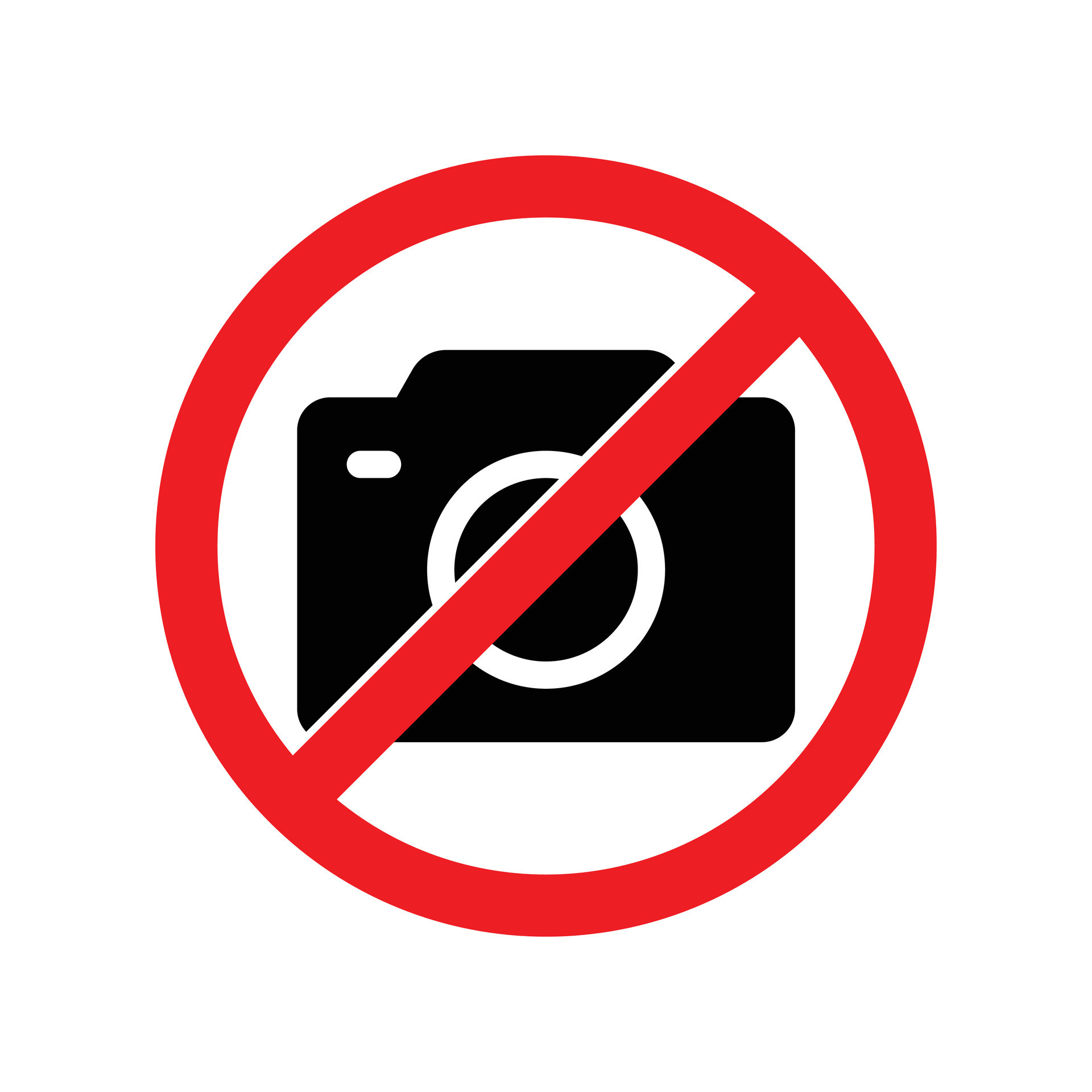 No Photography Sign, Do Not Capture Photo, Red Signal For Photographer