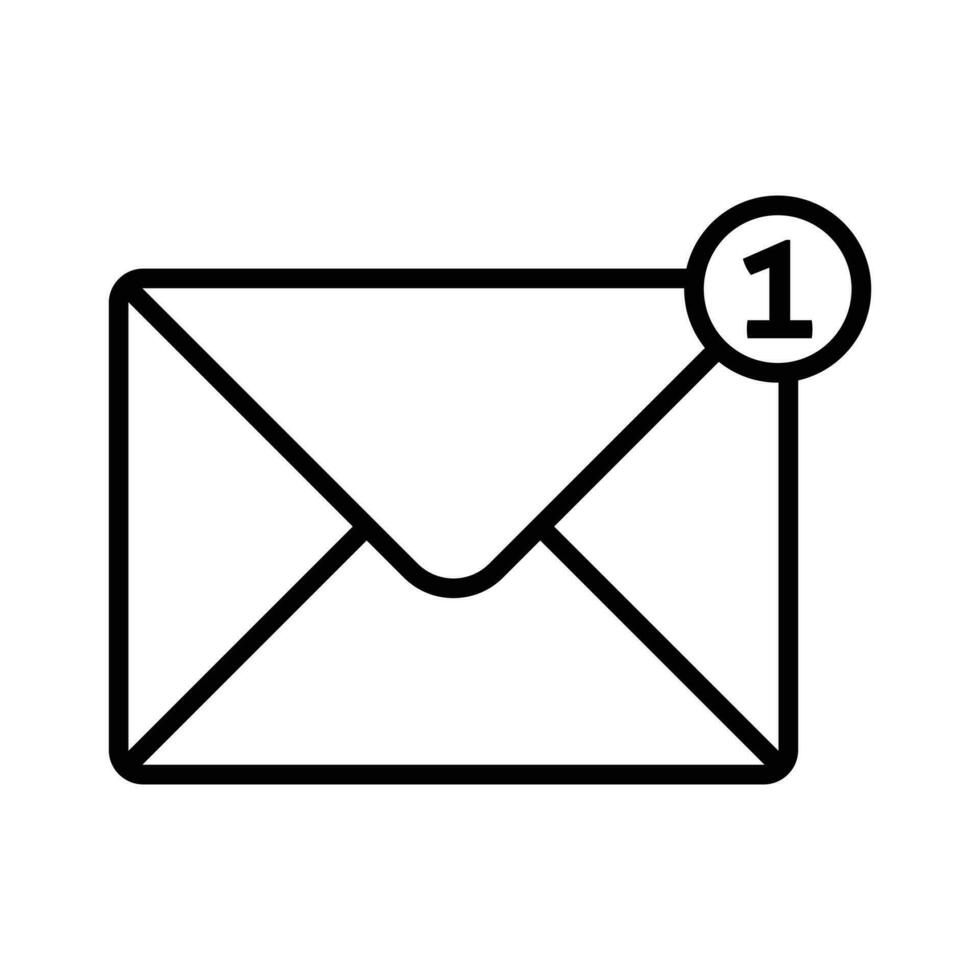 Trendy Email Icon, Message Icon, Mail Icon, Inbox Sign, Messaging Symbol, Envelope Black And White, Letter Sending Message Vector Illustration
