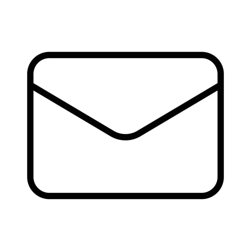 Trendy Email Icon, Message Icon, Mail Icon, Inbox Sign, Messaging Symbol, Envelope Black And White, Letter Sending Message Vector Illustration