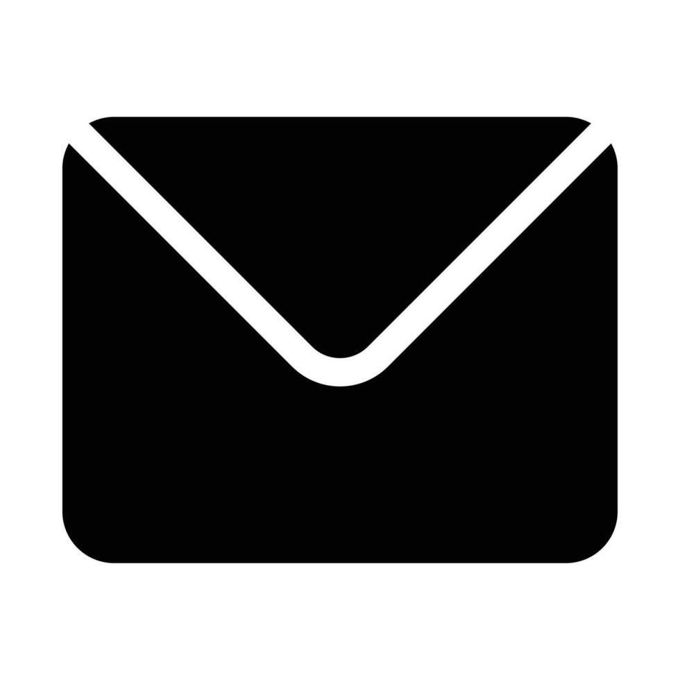 Trendy Email Icon, Message Icon, Mail Icon, Inbox Sign, Messaging Symbol, Envelope Black And White, Letter Sending Message Vector Illustration