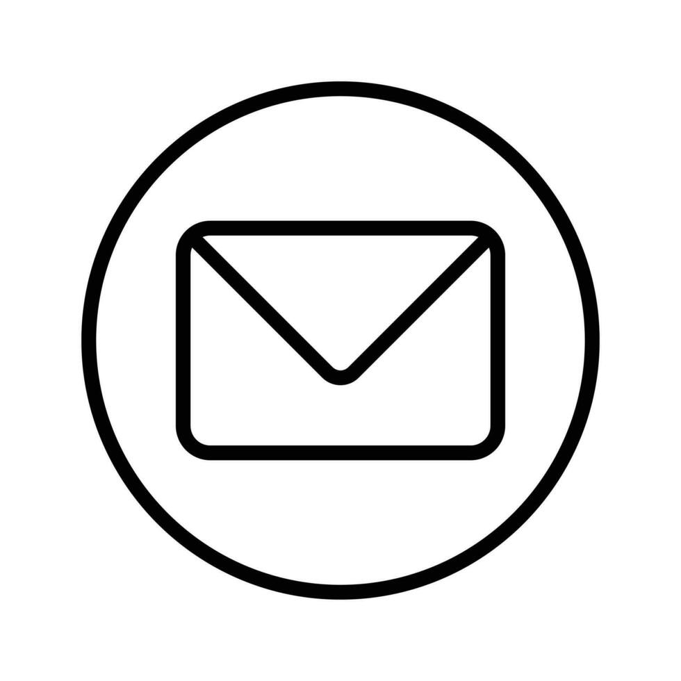 Trendy Email Icon, Message Icon, Mail Icon, Inbox Sign, Messaging Symbol,  Envelope Black And White, Letter Sending Message Vector Illustration  27383288 Vector Art at Vecteezy