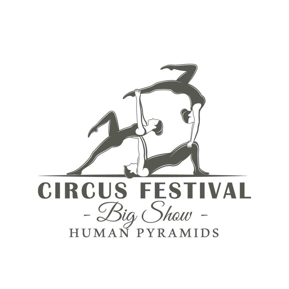 Circus label isolated on white background vector