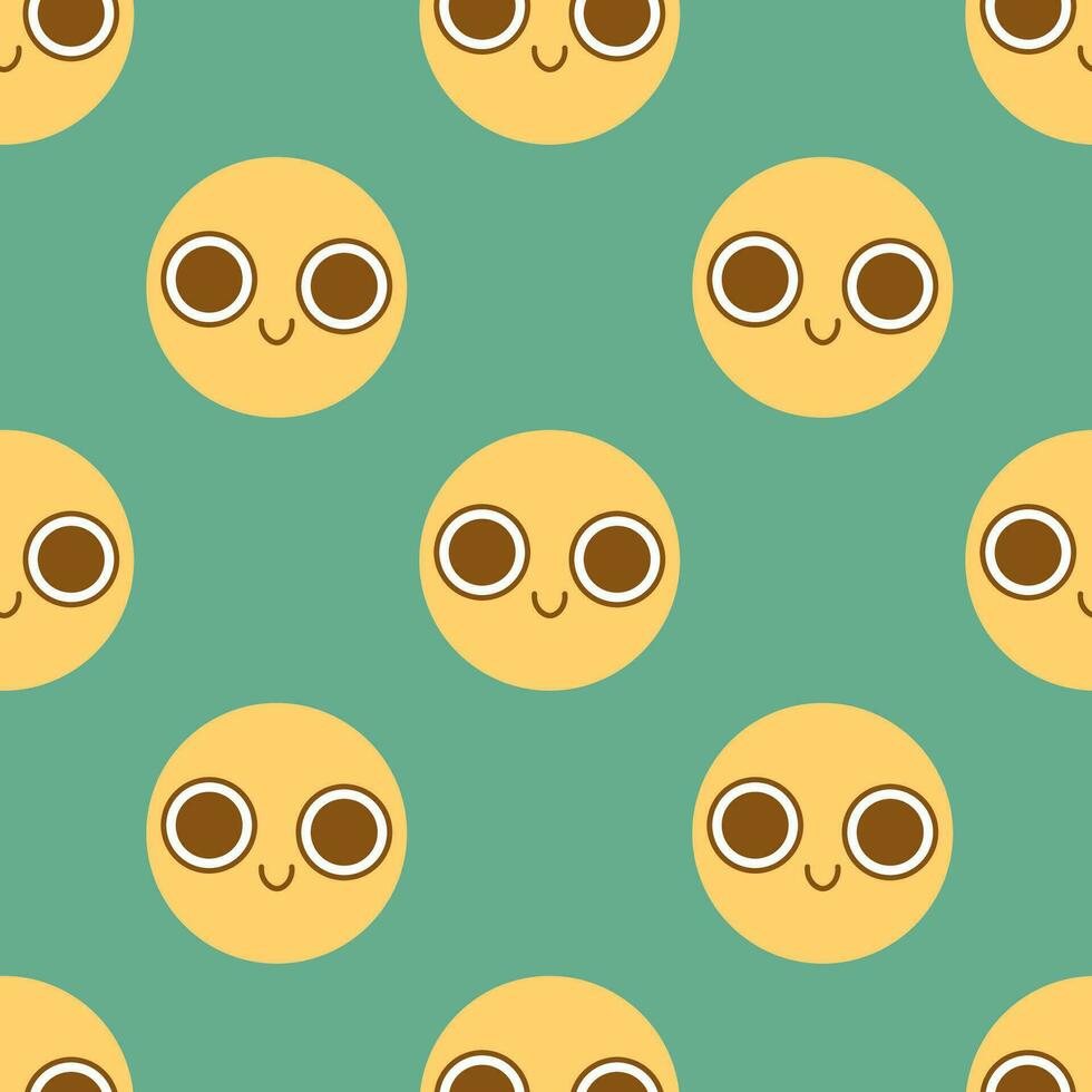 groovy smiley patter seamless vector