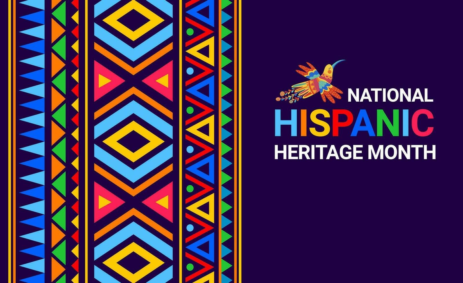 National hispanic heritage month decorative banner vector