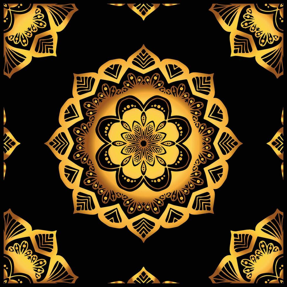 Golden mandala ethnic design for decorations, prints, and illustration vector