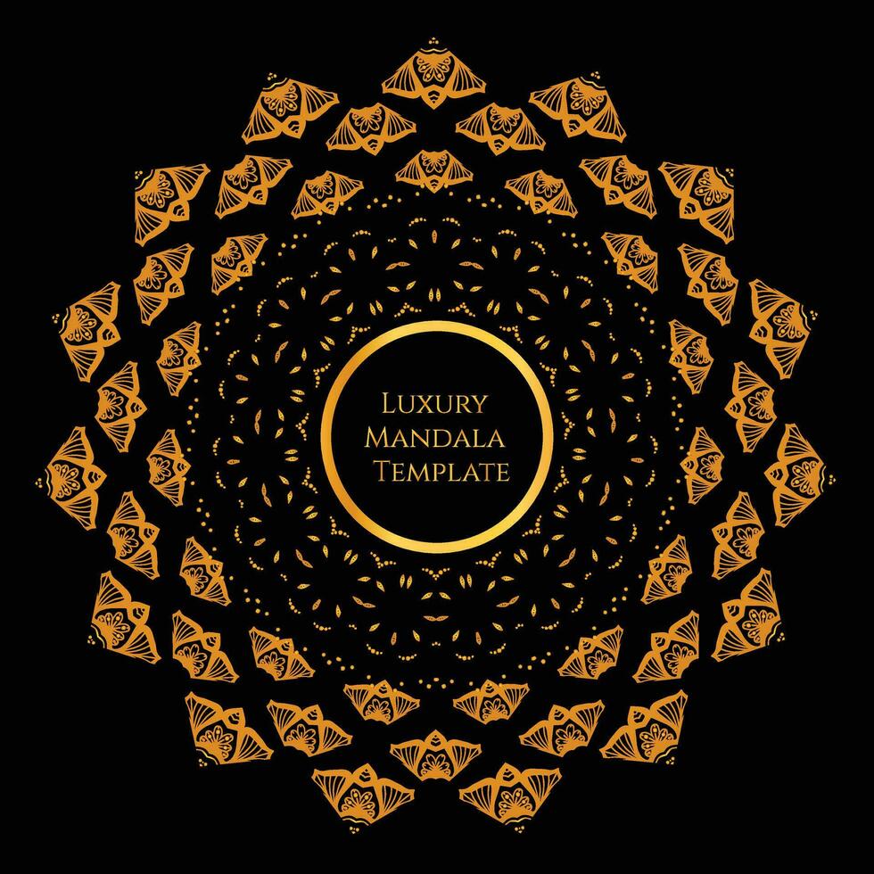 vector modern luxury mandala background for decoration, prints, invite, wedding, ethnic in golden color