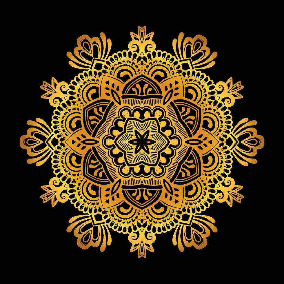 lujo mandala antecedentes con arabesco modelo Arábica islámico este estilo. Ramadán estilo decorativo mándala mandala para imprimir, póster, cubrir, folleto, volantes, bandera vector