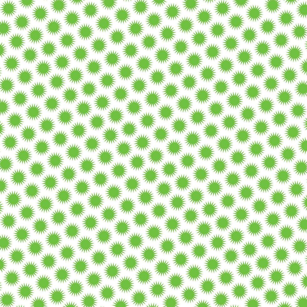 A green and white polka Dot Star pattern vector