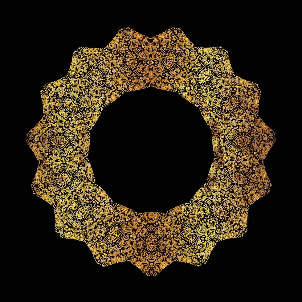 vector modern luxury mandala background for decoration, prints, invite, wedding, ethnic in golden color