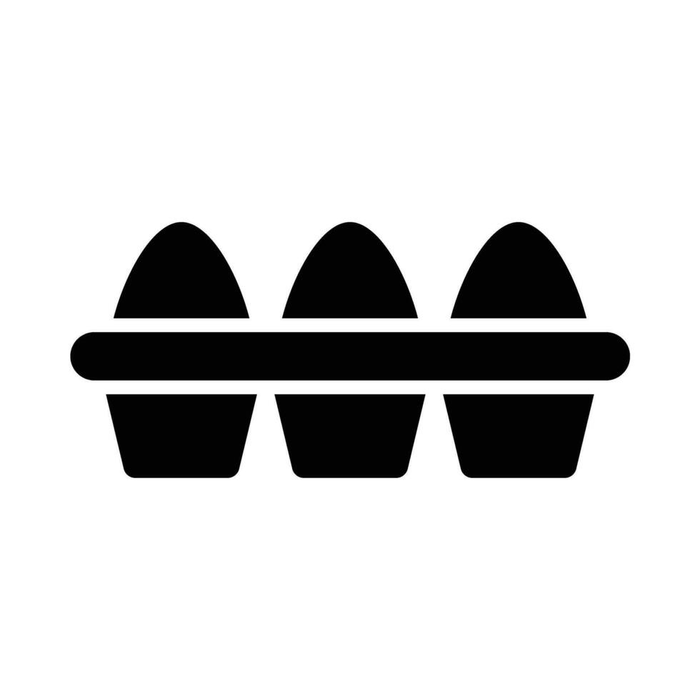 Egg Tray Vector Glyph Icon For Personal And Commercial Use.