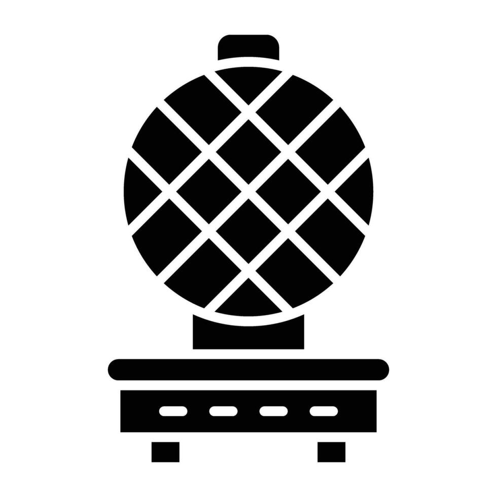 Waffle Iron Vector Glyph Icon For Personal And Commercial Use.
