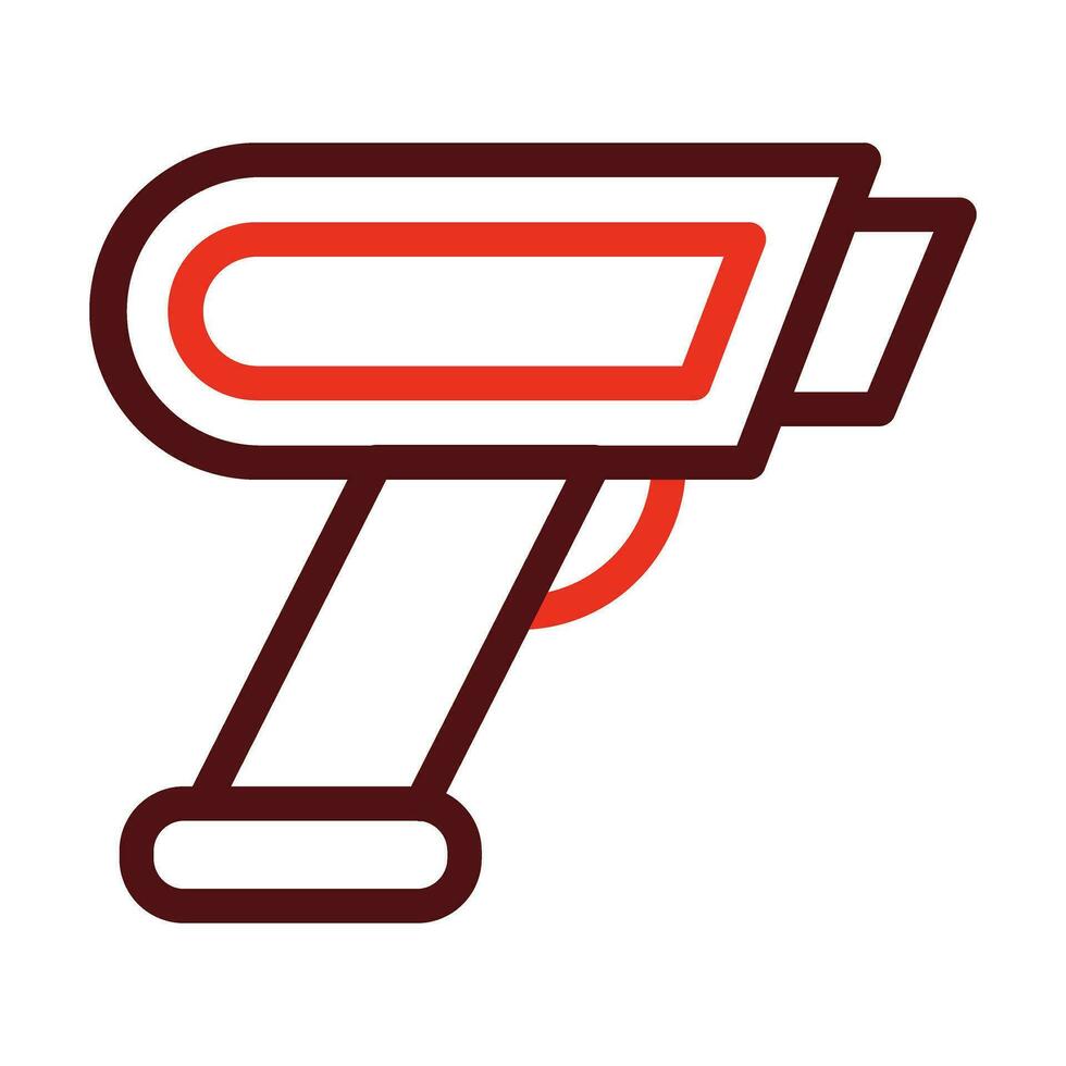 Barcode Scanner Glyph Two Color Icon For Personal And Commercial Use. vector