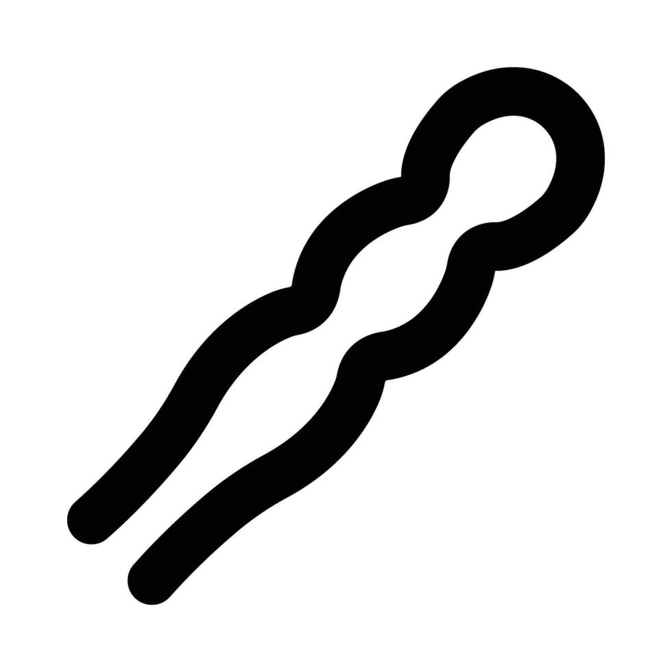 Hair Pin Vector Glyph Icon For Personal And Commercial Use.