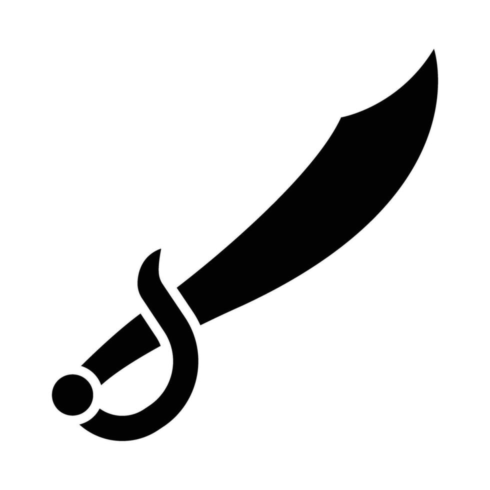 Cutlass Vector Glyph Icon For Personal And Commercial Use.