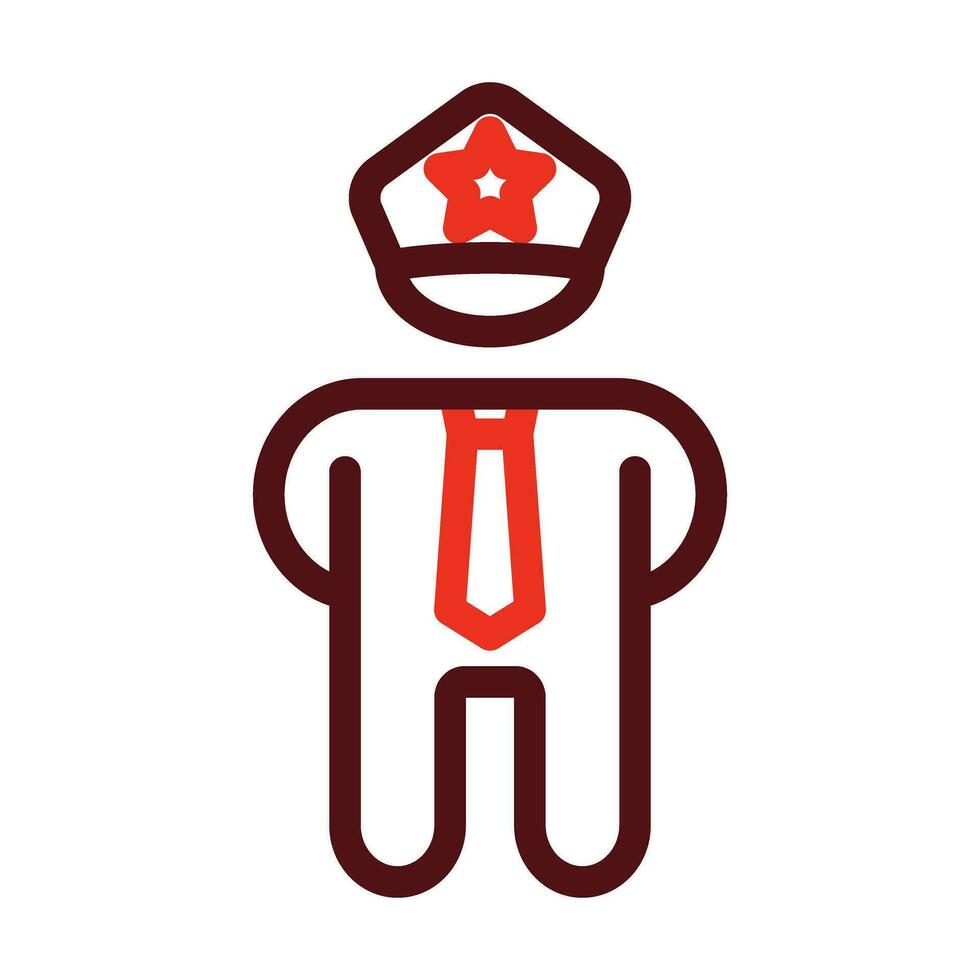 Policeman Glyph Two Color Icon For Personal And Commercial Use. vector