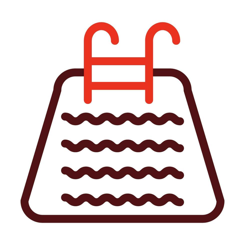 Swimming Pool Glyph Two Color Icon For Personal And Commercial Use. vector