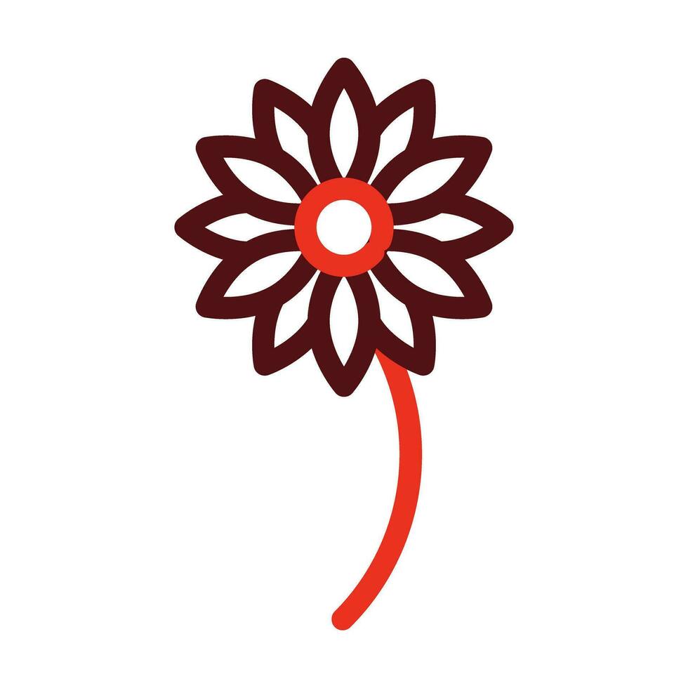 Flower Glyph Two Color Icon For Personal And Commercial Use. vector