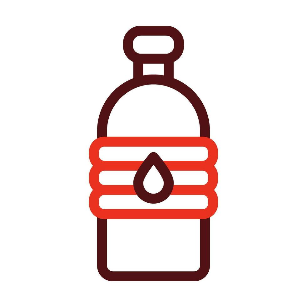 Water Flask Glyph Two Color Icon For Personal And Commercial Use. vector