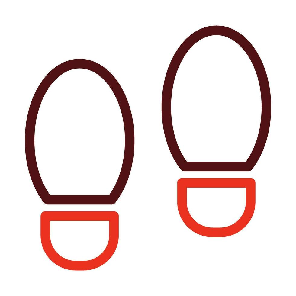 Footprint Glyph Two Color Icon For Personal And Commercial Use. vector