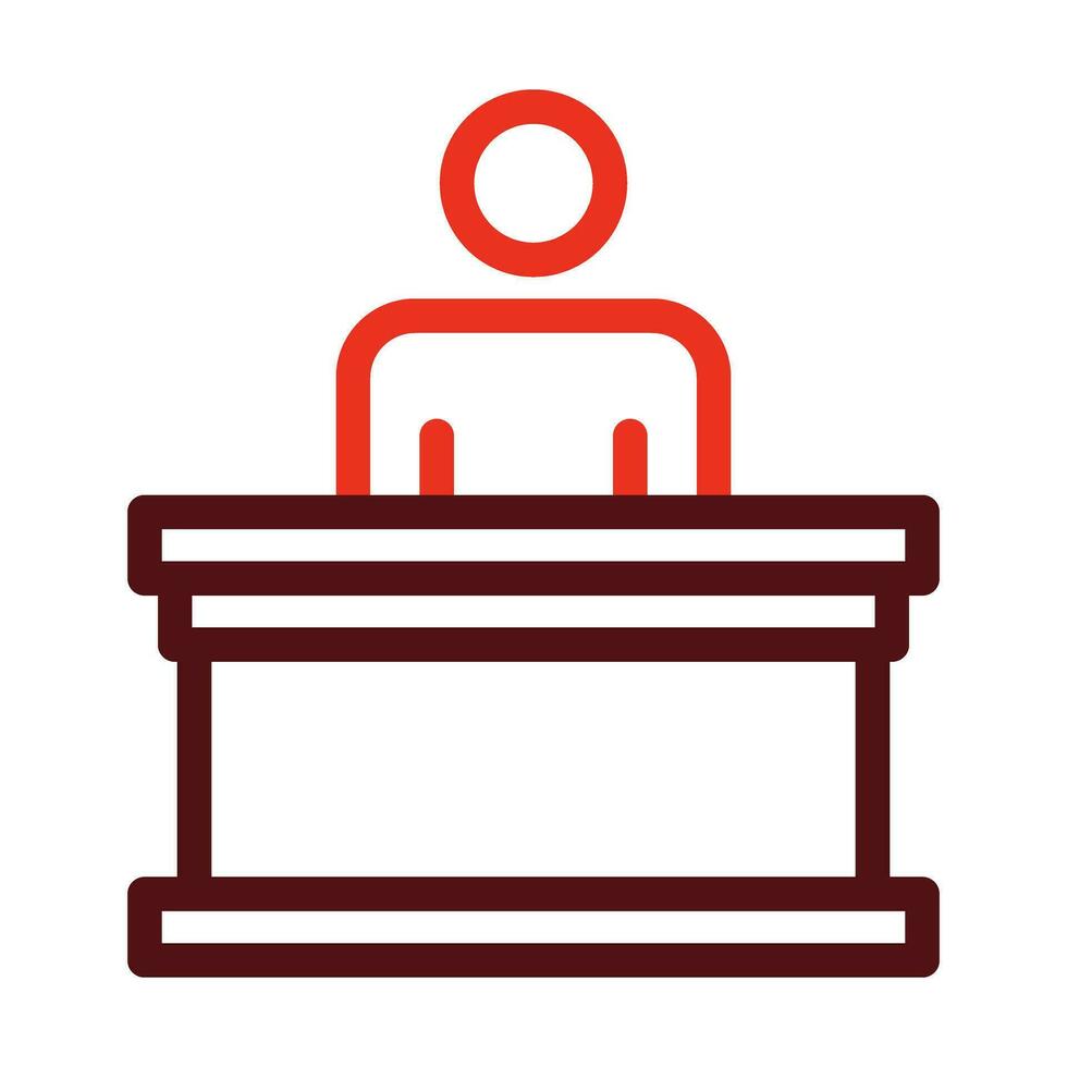 Panel of judges Glyph Two Color Icon For Personal And Commercial Use. vector