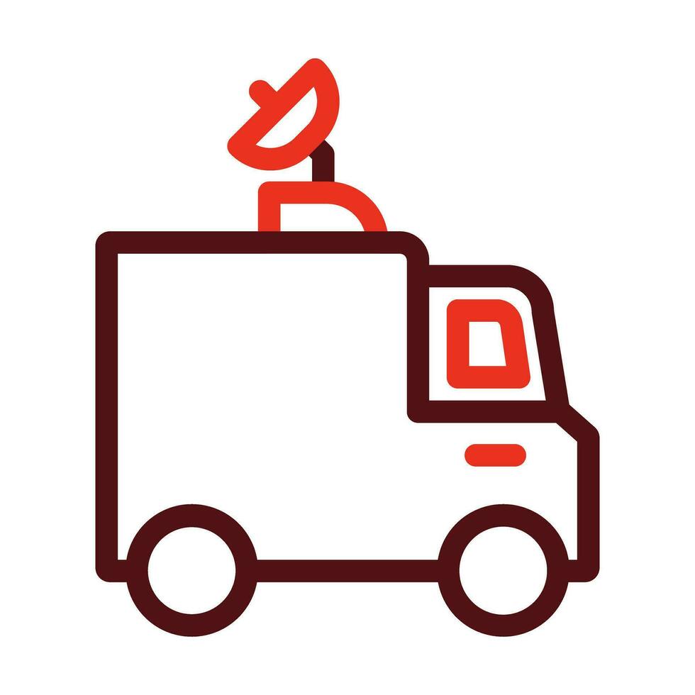 News Van Glyph Two Color Icon For Personal And Commercial Use. vector