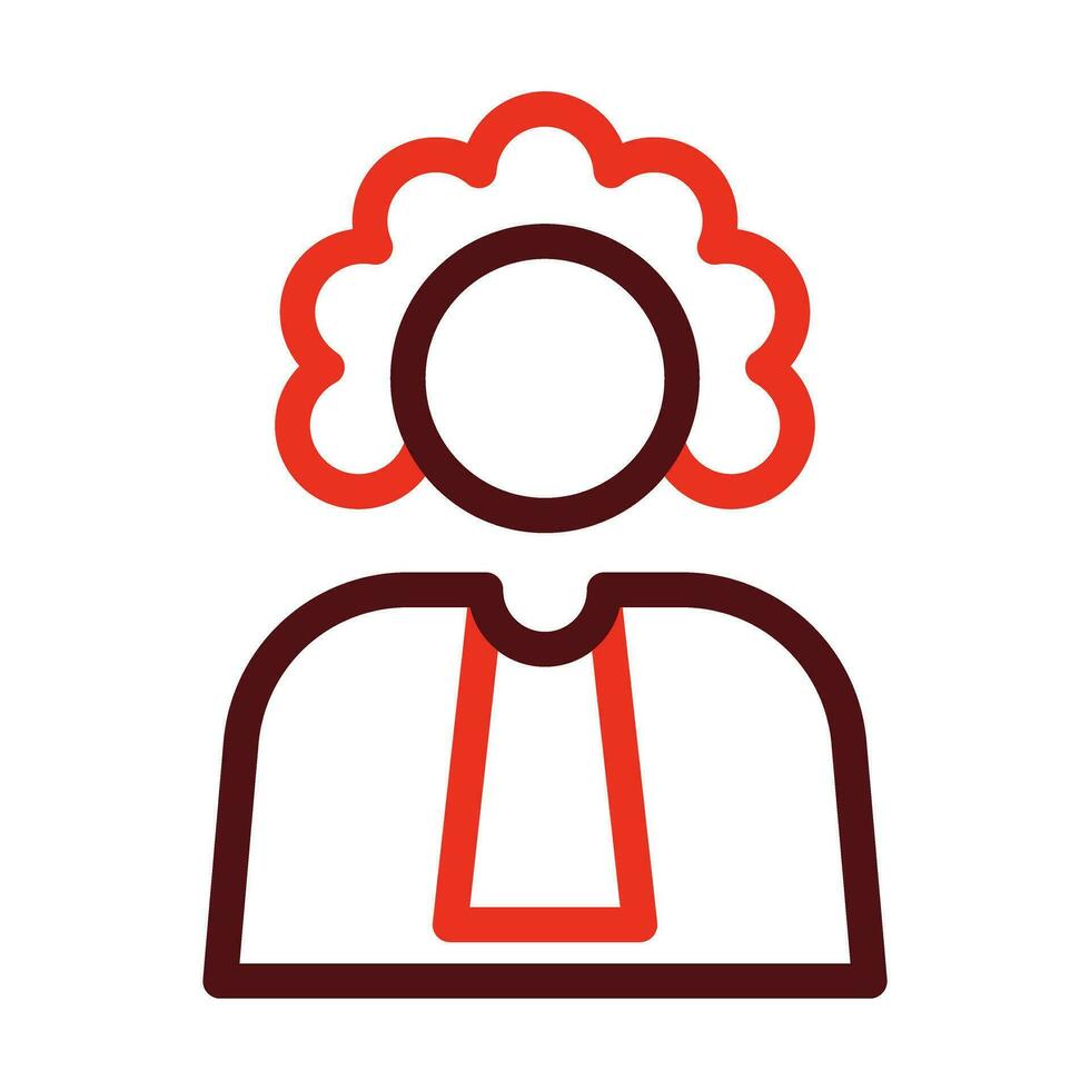 Judge Glyph Two Color Icon For Personal And Commercial Use. vector