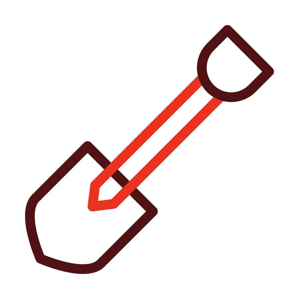 Shovel Glyph Two Color Icon For Personal And Commercial Use. vector
