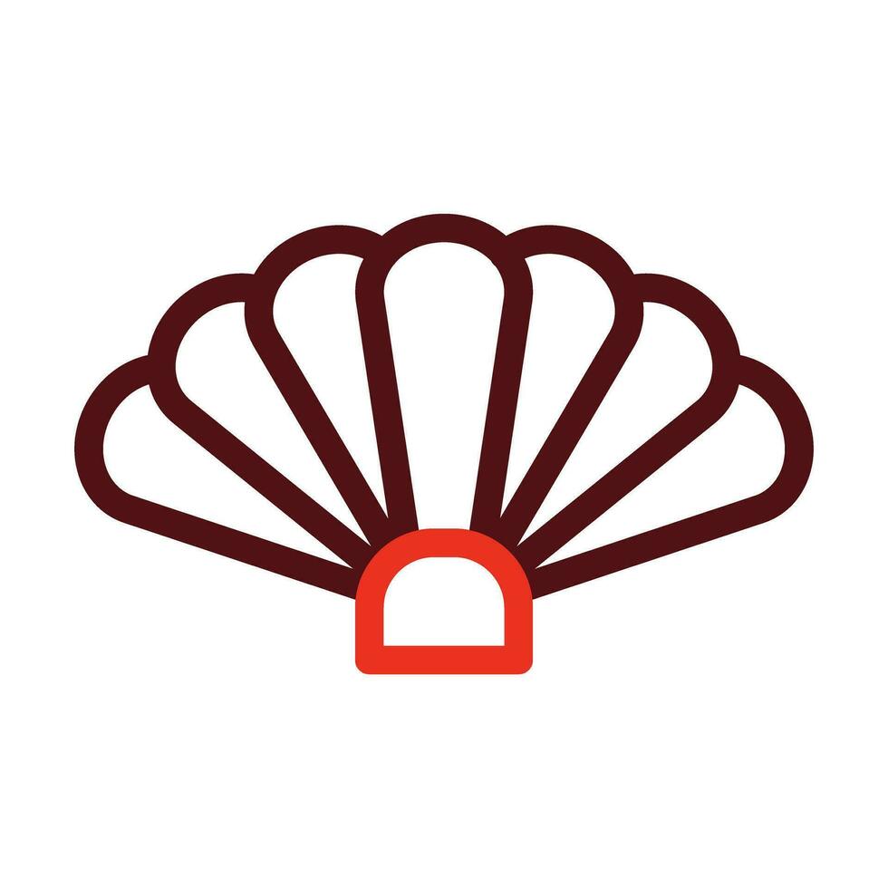 Shell Glyph Two Color Icon For Personal And Commercial Use. vector