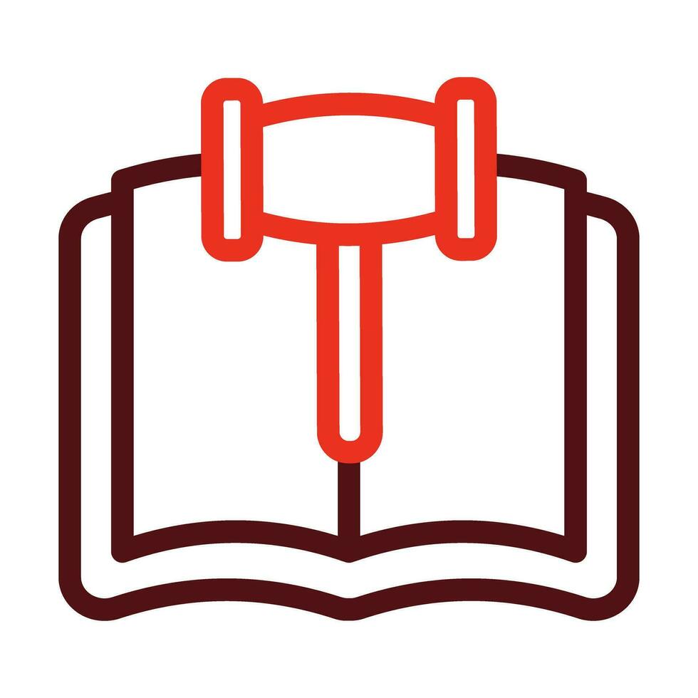 Law Book Glyph Two Color Icon For Personal And Commercial Use. vector