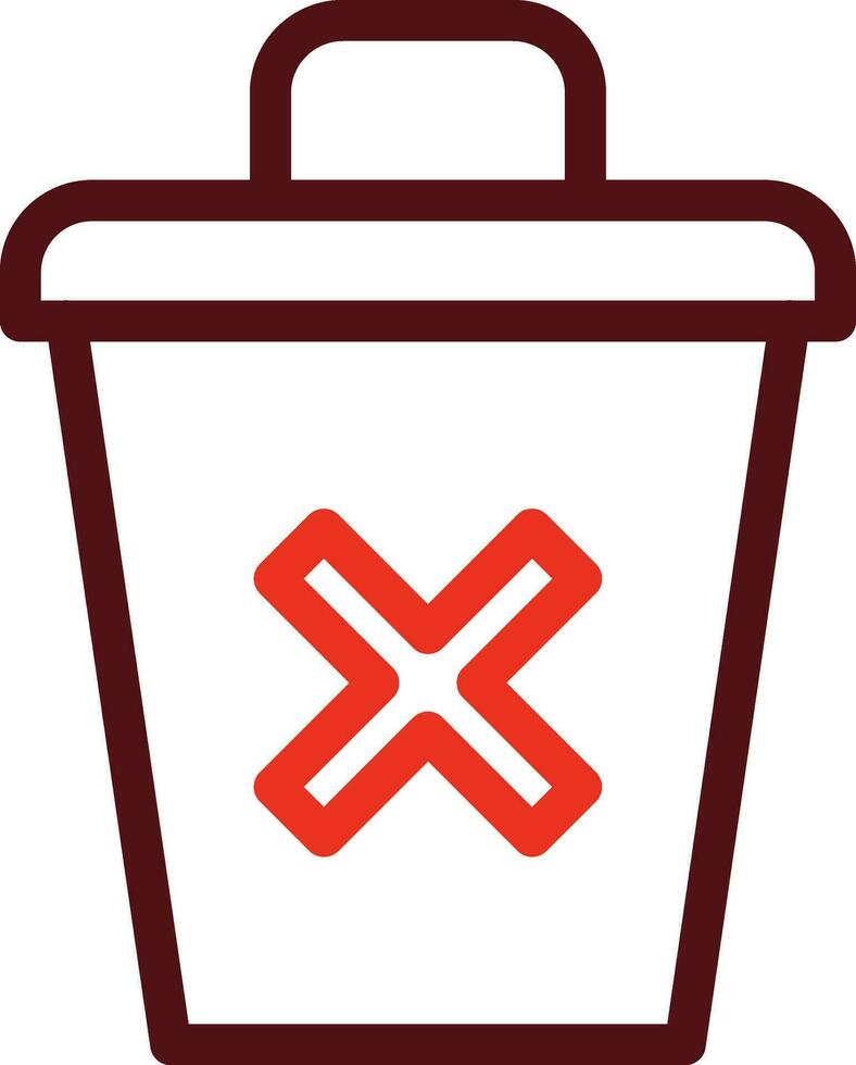 Delete Glyph Two Color Icon For Personal And Commercial Use. vector