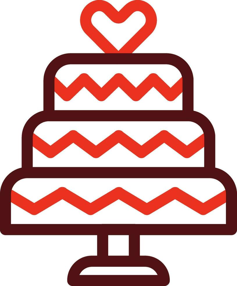 Wedding Cake Glyph Two Color Icon For Personal And Commercial Use. vector