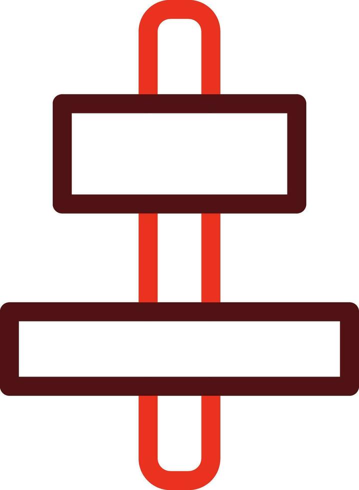 Horizontal Align Glyph Two Color Icon For Personal And Commercial Use. vector