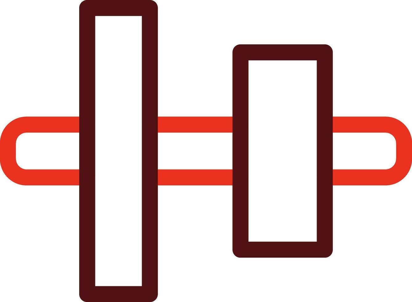 Vertical Align Centre Glyph Two Color Icon For Personal And Commercial Use. vector