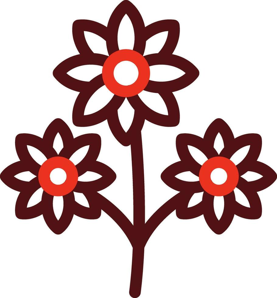 Flower Bouquet Glyph Two Color Icon For Personal And Commercial Use. vector