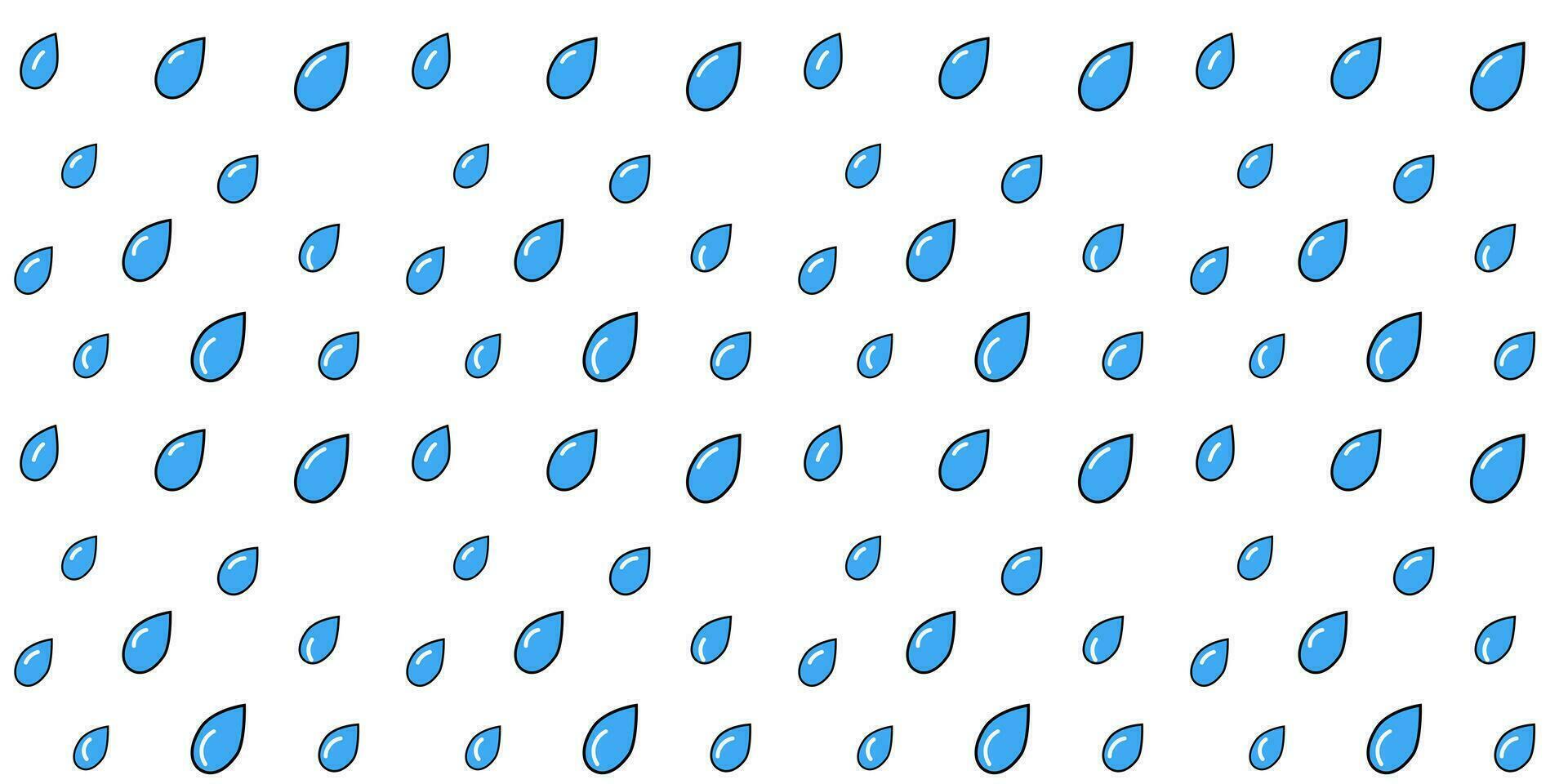 Cute cartoon seamless autumn pattern blue raindrops in cartoon style.Vector EPS10 vector