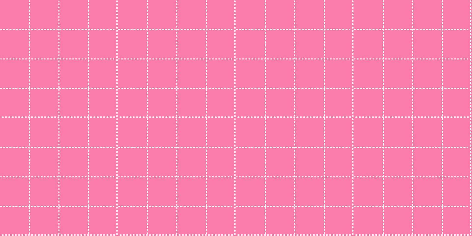 Cute pink cage seamless pattern with dashed white line barbie style.Vector EPS10 vector