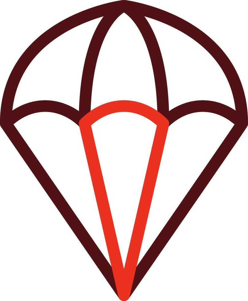 Parachuting Glyph Two Color Icon For Personal And Commercial Use. vector