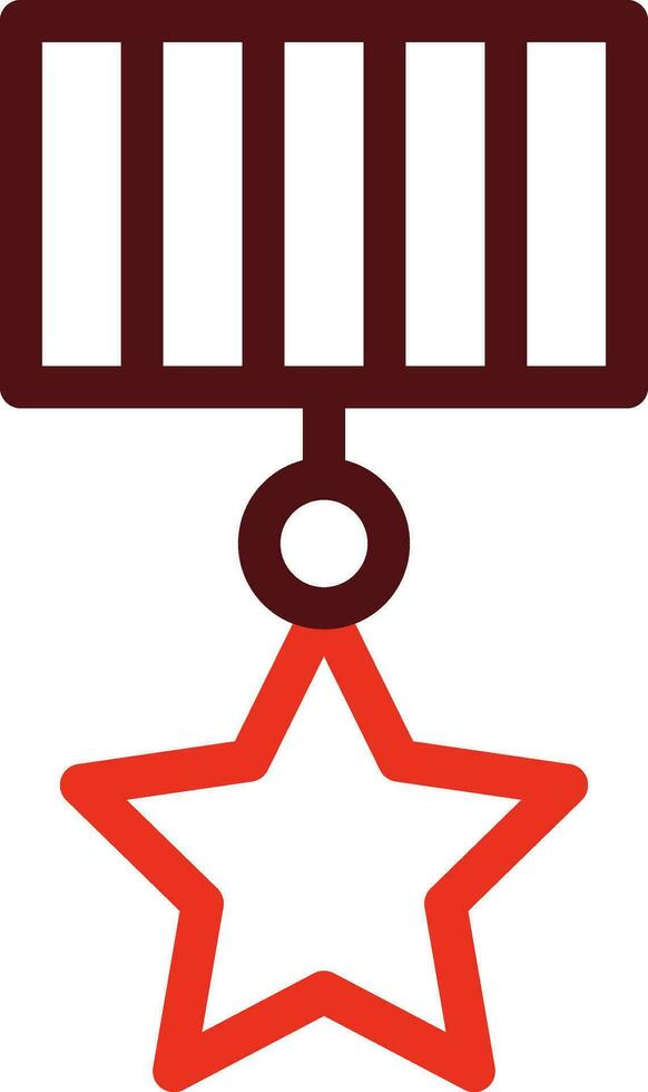 Star Medal Glyph Two Color Icon For Personal And Commercial Use. vector