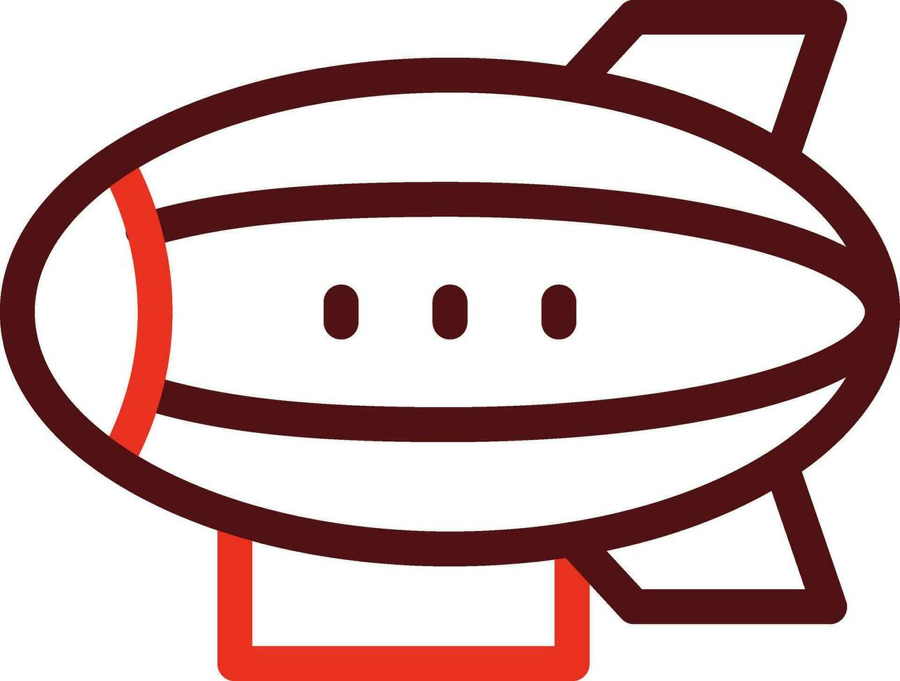 Blimp Glyph Two Color Icon For Personal And Commercial Use. vector