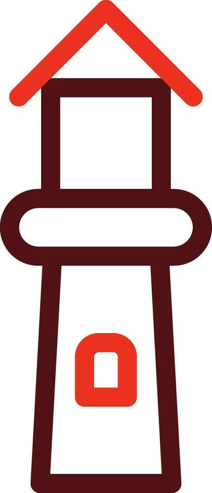 Watchtower Glyph Two Color Icon For Personal And Commercial Use. vector