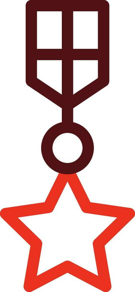 Medal Of Honor Glyph Two Color Icon For Personal And Commercial Use. vector