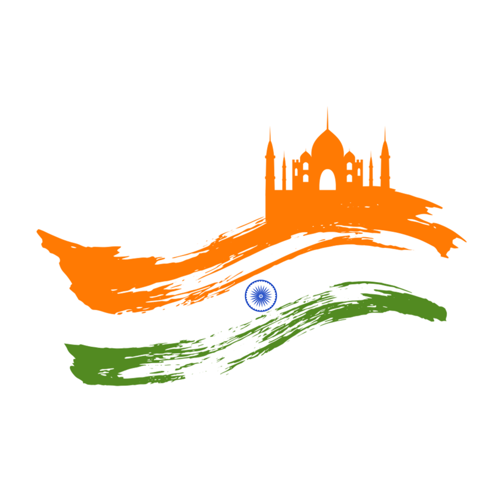 Indisch onafhankelijkheid dag of republiek dag achtergrond ontwerp met abstract tri kleur vlag png