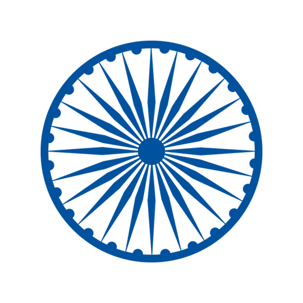 blå ashoka hjul indisk symbol - ashoka chakra png